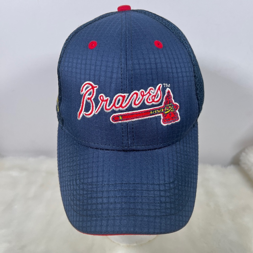 MLB Atlanta Braves Blue Red Embroidered Baseball Cap by Genuine Merchandise
